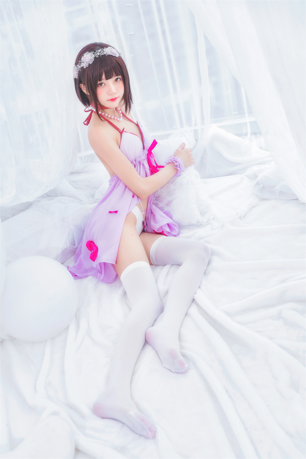 作品：桜桃喵 VOL.012 [38P] (加藤惠)小睡裙预览图 2