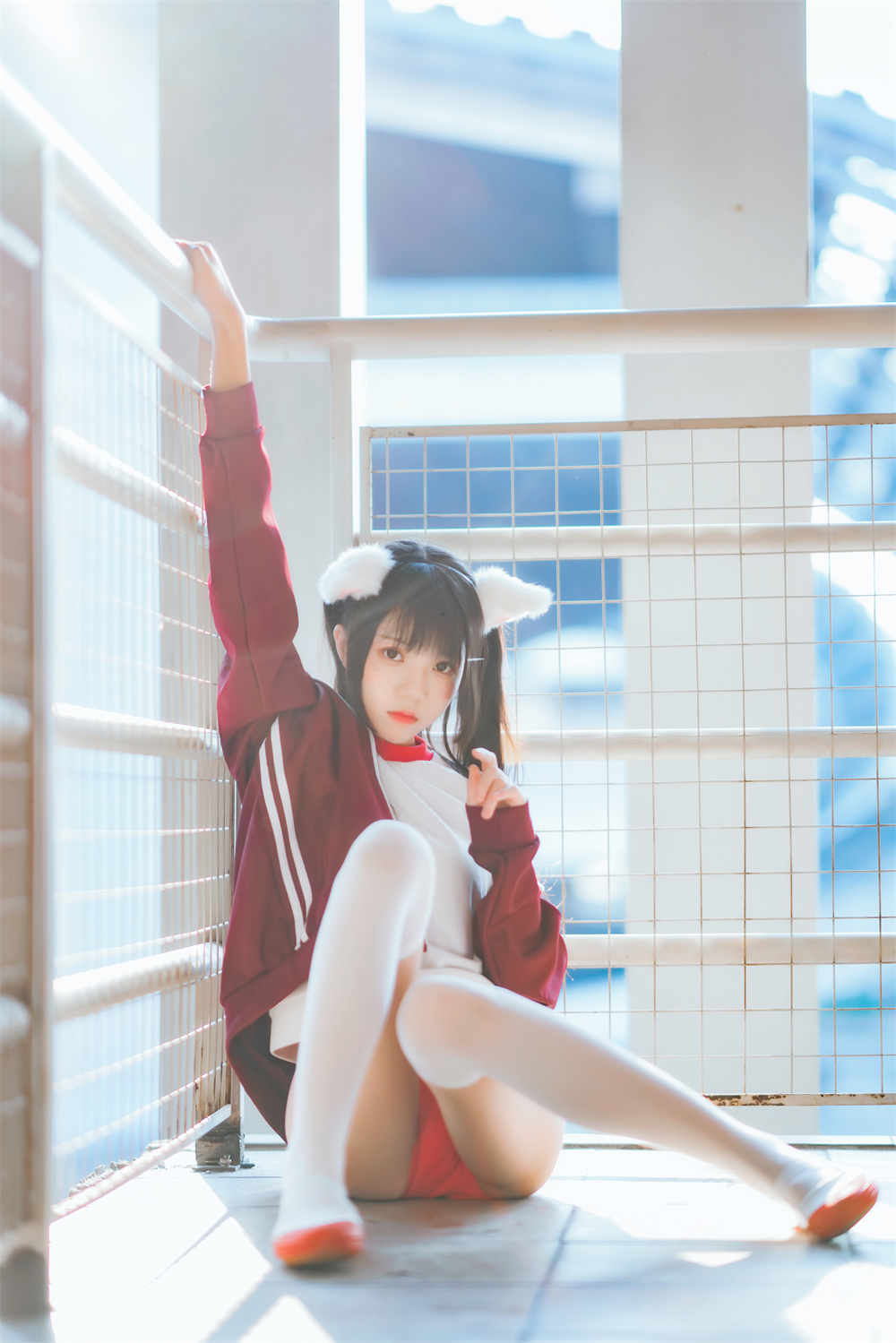 作品：桜桃喵 VOL.046 [44P] 红色体操服预览图 2