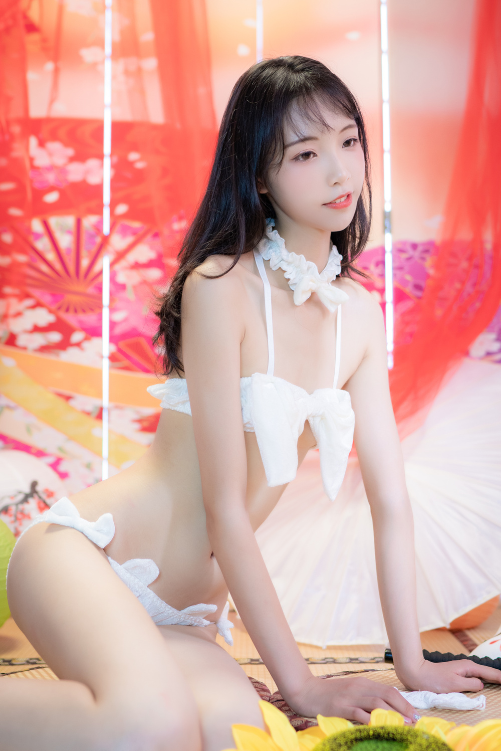 作品：西瓜少女 VOL.009 日系棚拍白猫咪内衣预览图 2