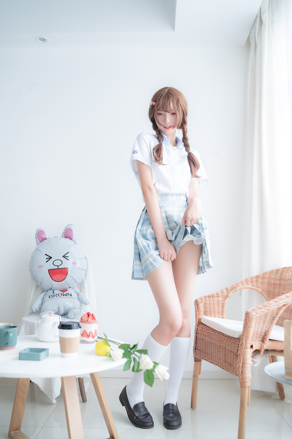 作品：西瓜少女 VOL.007 民宿私房淡蓝JK预览图 2